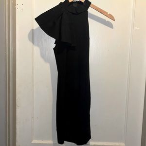 Black One shoulder Fashion Nova Midi Dress Size Small